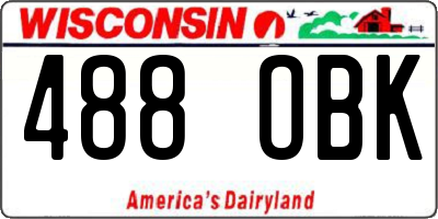 WI license plate 488OBK