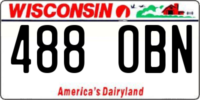 WI license plate 488OBN