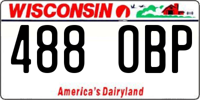 WI license plate 488OBP
