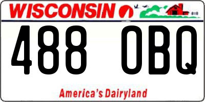 WI license plate 488OBQ