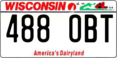 WI license plate 488OBT