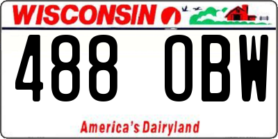 WI license plate 488OBW