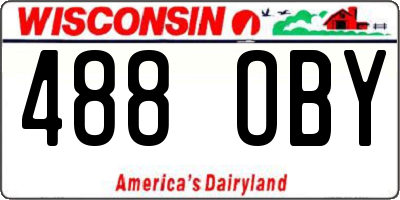 WI license plate 488OBY