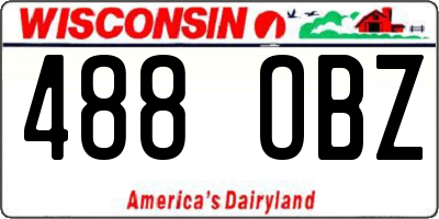 WI license plate 488OBZ