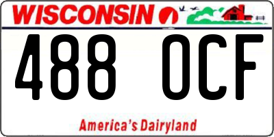 WI license plate 488OCF