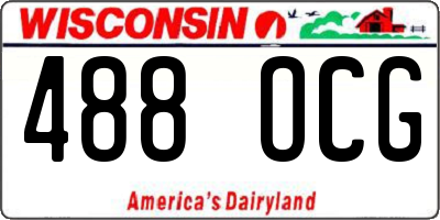 WI license plate 488OCG