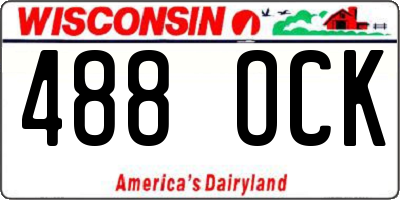 WI license plate 488OCK
