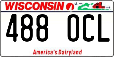 WI license plate 488OCL