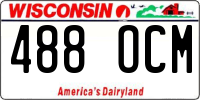 WI license plate 488OCM