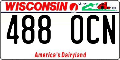 WI license plate 488OCN