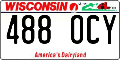 WI license plate 488OCY