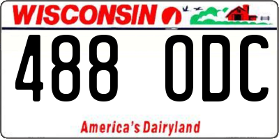 WI license plate 488ODC