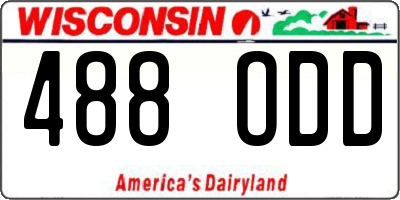 WI license plate 488ODD