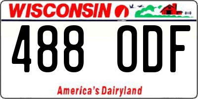 WI license plate 488ODF