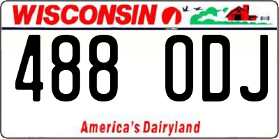 WI license plate 488ODJ