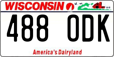 WI license plate 488ODK