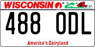 WI license plate 488ODL