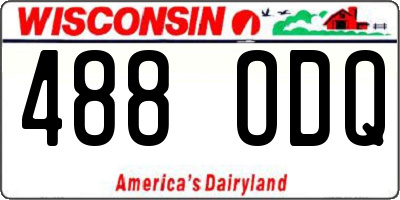 WI license plate 488ODQ