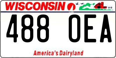 WI license plate 488OEA