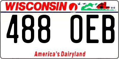 WI license plate 488OEB