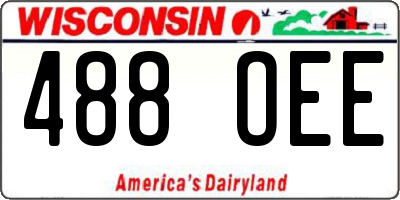 WI license plate 488OEE