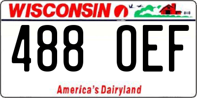 WI license plate 488OEF