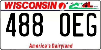 WI license plate 488OEG