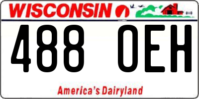 WI license plate 488OEH