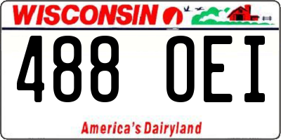 WI license plate 488OEI