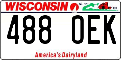 WI license plate 488OEK