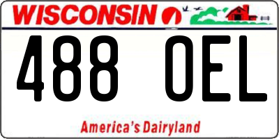 WI license plate 488OEL