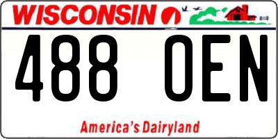 WI license plate 488OEN