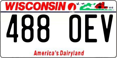 WI license plate 488OEV