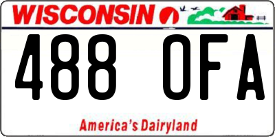 WI license plate 488OFA