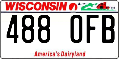 WI license plate 488OFB