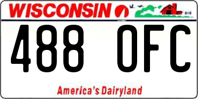 WI license plate 488OFC