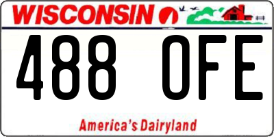 WI license plate 488OFE