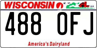 WI license plate 488OFJ