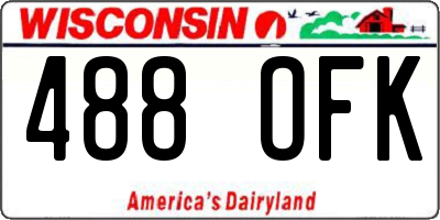 WI license plate 488OFK