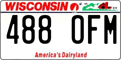 WI license plate 488OFM