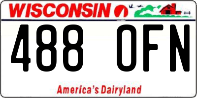 WI license plate 488OFN
