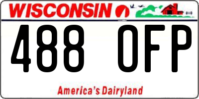 WI license plate 488OFP