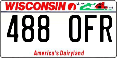 WI license plate 488OFR