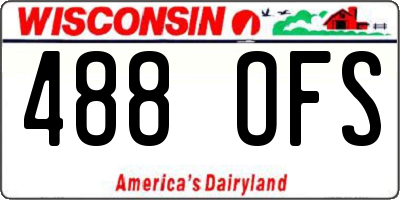 WI license plate 488OFS