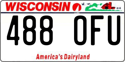 WI license plate 488OFU