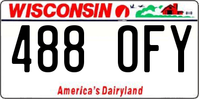 WI license plate 488OFY