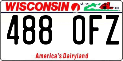 WI license plate 488OFZ