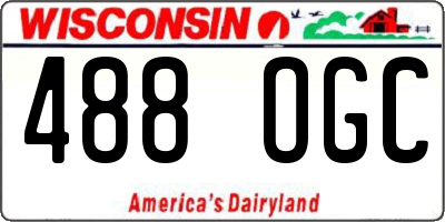 WI license plate 488OGC