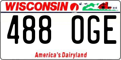 WI license plate 488OGE