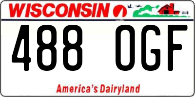 WI license plate 488OGF